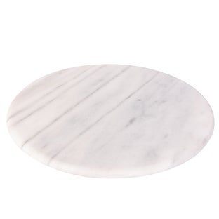 Artifacts Trading Company Marble Lazy Susan, 12" x 1.5" - White Matte